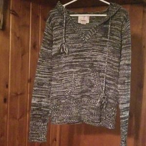 Black/White Hooded Sweater